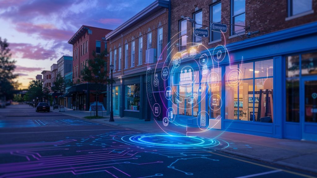 Cary, NC at sunset. Ethical AI solutions activate through the city